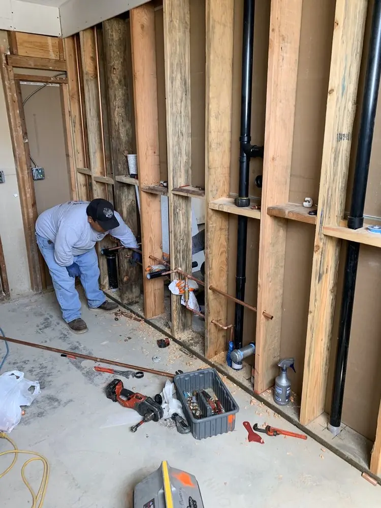 Commercial rough-in plumbing for Water Heater Replacement in Emory